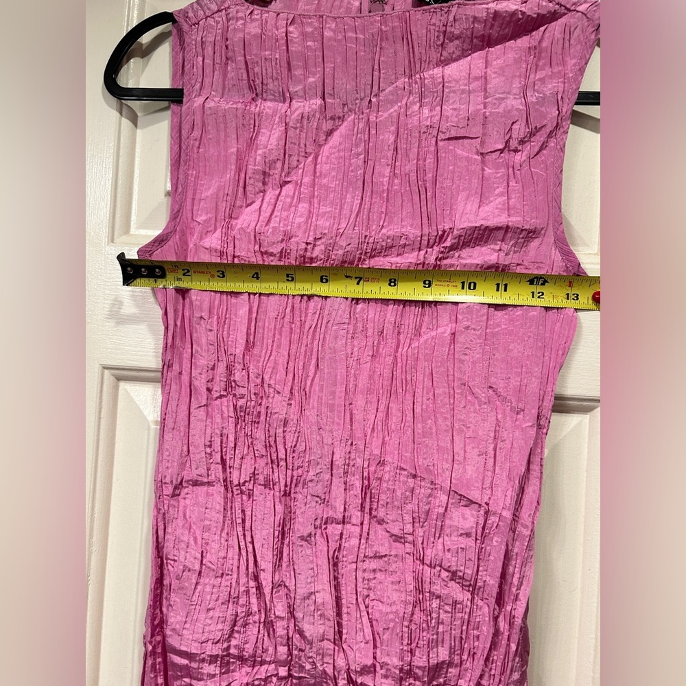 J. Crew Pink Crinkle High Neck Sheath Dress. Size 0 NWOT - Picture 6 of 9